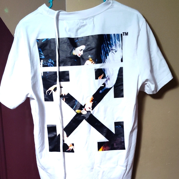 Off-White | Shirts | White Graphic Tshirt | Poshmark